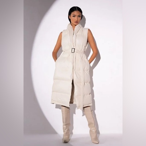 PUFFIN STUFF LONG PU PUFFER VEST - Picture 2 of 8